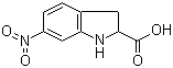 2,3-Dihydro-6-nitro-1H-indole-2-carboxylic acid molecular structure (CAS 428861-42-1)