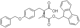 结构式 CAS# 428868-52-4, N-[芴甲氧羰基]-N-甲基-O-苄基-L-酪氨酸