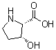 顺式-3-羟基-DL-脯氨酸分子结构 (CAS 4298-05-9)