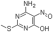 4-氨基-6-羟基-2-甲硫基-5-亚硝基嘧啶分子结构 (CAS 43005-49-8)