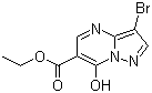 Ethyl 3-bromo-7-hydroxypyrazolo[1,5-a]pyrimidine-6-carboxylate molecular structure (CAS 43024-63-1)