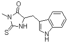 structure of CAS# 4311-88-0, Necrostatin 1;5-(1H-Indol-3-ylmethyl)-3-methyl-2-thioxo-4-imidazolidinone