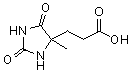 4-Methyl-2,5-dioxo-4-imidazolidinepropanoic acid molecular structure (CAS 43189-50-0)