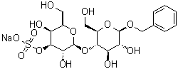 Phenylmethyl 4-O-(3-O-sulfo-beta-D-galactopyranosyl)-beta-D-glucopyranoside monosodium salt molecular structure (CAS 431898-95-2)