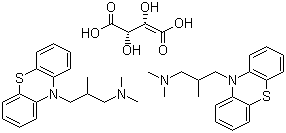 酒石酸异丁嗪分子结构 (CAS 4330-99-8)