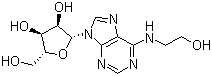 structure of CAS# 4338-48-1, N6-(2-Hydroxyethyl)adenosine;N-(2-Hydroxyethyl)adenosine; 6-Hydroxyethyladenosine; NSC 54251