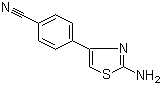 结构式 CAS# 436151-85-8, 4-(2-氨基-1,3-噻唑-4-基)苯腈