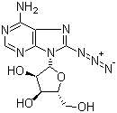 8-叠氮腺苷分子结构 (CAS 4372-67-2)