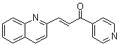结构式 CAS# 4382-63-2, 1-(4-吡啶基)-3-(2-喹啉基)-2-丙烯-1-酮