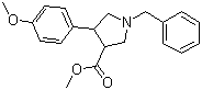 Methyl 1-benzyl-4-(4-methoxyphenyl)pyrrolidine-3-carboxylate molecular structure (CAS 438492-38-7)