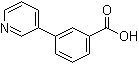 structure of CAS# 4385-77-7, 3-(3-Pyridyl)benzoic acid;3-(Pyridin-3-yl)benzoic acid