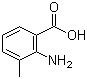 结构式 CAS# 4389-45-1, 2-氨基-3-甲基苯甲酸