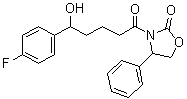 3-[5-(4-Fluorophenyl)-5-hydroxypentanoyl]-4-phenyloxazolidin-2-one molecular structure (CAS 439080-96-3)