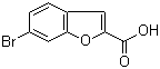 结构式 CAS# 439107-94-5, 6-溴-1-苯并呋喃-2-甲酸