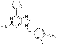 Vipadenant molecular structure (CAS 442908-10-3)
