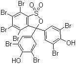 structure of CAS# 4430-25-5, Tetrabromophenol Blue;3,3',3'',4,5,5',5'',6-Octabromophenolsulfonphthalein; 4,4'-(4,5,6,7-Tetrabromo-3H-2,1-benzoxathiol-3-ylidene)bis[2,6-dibromophenol] S,S-dioxide