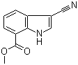 Methyl 3-cyano-1H-indole-7-carboxylate molecular structure (CAS 443144-24-9)