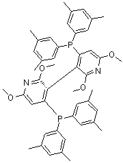 (3S)-4,4'-二[二(3,5-二甲基苯基)膦基]-2,2',6,6'-四甲氧基-3,3'-联吡啶分子结构 (CAS 443347-10-2)