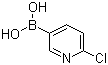 结构式 CAS# 444120-91-6, 2-氯-5-吡啶硼酸; 2-氯吡啶-5-硼酸