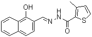 structure of CAS# 444930-42-1, 3-Methyl-2-thiophenecarboxylic acid [(1-hydroxy-2-naphthalenyl)methylene]hydrazide