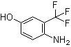 structure of CAS# 445-04-5, 3-(Trifluoromethyl)-4-aminophenol;2-Amino-5-hydroxybenzotrifluoride