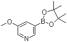3-甲氧基-5-吡啶硼酸频哪醇酯分子结构 (CAS 445264-60-8)