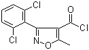 结构式 CAS# 4462-55-9, 3-(2,6-二氯苯基)-5-甲基异噁唑-4-甲酰氯