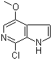 7-Chloro-4-methoxy-1H-pyrrolo[2,3-c]pyridine molecular structure (CAS 446284-32-8)
