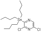 structure of CAS# 446285-70-7, 3,5-Dichloro-2-(tributylstannyl)pyrazine