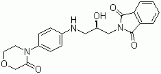 2-[(2R)-2-Hydroxy-3-[[4-(3-oxo-4-morpholinyl)phenyl]amino]propyl]-1H-isoindole-1,3(2H)-dione molecular structure (CAS 446292-07-5)