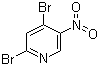 2,4-二溴-5-硝基吡啶分子结构 (CAS 4487-57-4)