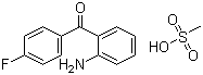 2-氨基-4'-氟二苯甲酮甲磺酸盐分子结构 (CAS 449181-32-2)