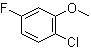 structure of CAS# 450-89-5, 2-Chloro-5-fluoroanisole;1-Chloro-4-fluoro-2-methoxybenzene