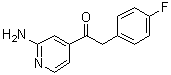 结构式 CAS# 452056-80-3, 2-(4-氟苯基)-1-(2-氨基-4-吡啶基)乙酮