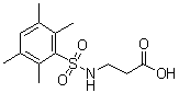 结构式 CAS# 453581-60-7, N-[(2,3,5,6-四甲基苯基)磺酰基]-beta-丙氨酸