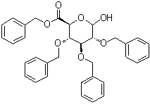 2,3,4-Tri-O-benzylglucopyranuronic acid benzyl ester molecular structure (CAS 4539-78-0)