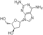 2,6-二氨基嘌呤-2'-脱氧核苷分子结构 (CAS 4546-70-7)