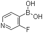 3-氟吡啶-4-硼酸分子结构 (CAS 458532-97-3)