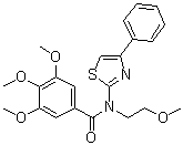 3,4,5-Trimethoxy-N-(2-methoxyethyl)-N-(4-phenyl-2-thiazolyl)benzamide molecular structure (CAS 461000-66-8)
