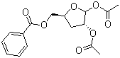 结构式 CAS# 4613-71-2, 5-O-苯甲酰基-1,2-二-O-乙酰基-3-脱氧-D-呋喃核糖
