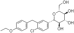 结构式 CAS# 461432-26-8, (1S)-1,5-脱水-1-C-[4-氯-3-[(4-乙氧基苯基)甲基]苯基]-D-葡萄糖醇