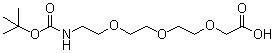 5,8,11-Trioxa-2-azatridecanedioic acid 1-(1,1-dimethylethyl) ester molecular structure (CAS 462100-06-7)