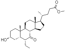 (3alpha,5beta,6alpha)-6-Ethyl-3-hydroxy-7-oxo-cholan-24-oic acid methyl ester molecular structure (CAS 462122-38-9)