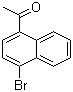 structure of CAS# 46258-62-2, 1-(4-Bromonaphthalen-1-yl)ethanone;1-Acetyl-4-bromonaphthalene; 4-Bromo-1-acetonaphthone; 4'-Bromo-1'-acetonaphthone