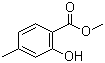结构式 CAS# 4670-56-8, 4-甲基水杨酸甲酯; 4-甲基-2-羟基苯甲酸甲酯