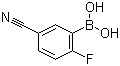 结构式 CAS# 468718-30-1, 5-氰基-2-氟苯硼酸