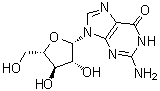 2-氨基-9-beta-L-呋喃阿拉伯糖基-1,9-二氢-6H-嘌呤-6-酮分子结构 (CAS 469887-93-2)