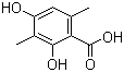 structure of CAS# 4707-46-4, 2,4-Dihydroxy-3,6-dimethylbenzoic acid