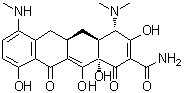 7-甲基氨基-6-脱氧-6-去甲基四环素分子结构 (CAS 4708-96-7)