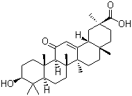 structure of CAS# 471-53-4, Enoxolone;18-beta-Glycyrrhetinic acid; 3b-Hydroxy-11-oxo-18b,20b-olean-12-en-29-oic acid